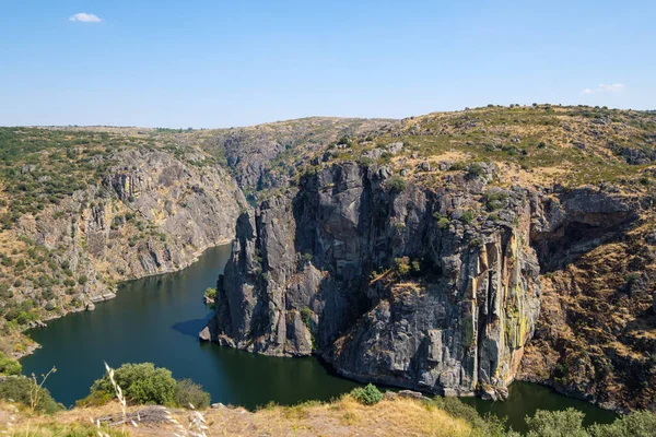 Miranda Douro Portekiz Ağustos 2021 Douro Nehri Uçurumları Portekiz Spanya — Stok fotoğraf