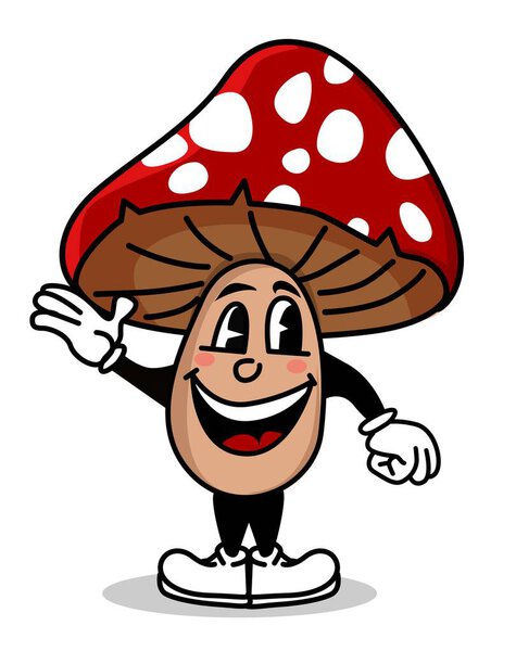  Illustration of a funny amanita muscardia