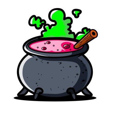 Sihirli iksirli bir demlik tasviri