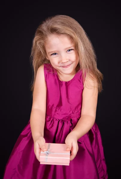 Portrait of a joyful little girl — Stock Photo, Image