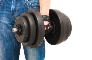 Dambıl ile ayakta kalan adam 