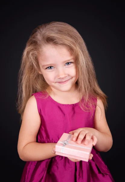 Portrait of a joyful little girl — Stock Photo, Image