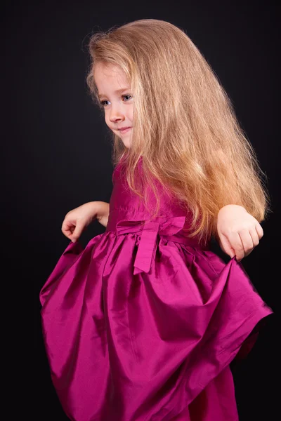 Studio portrait of a pretty little girl — Stock Photo, Image