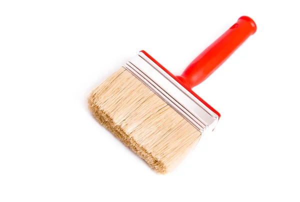 Red brush for painting and decoration — Stock Photo, Image