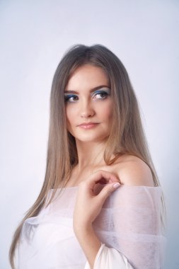 Kış Güzellik genç kadın portre