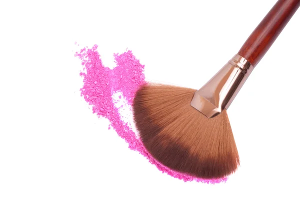 Crisp eyeshadow makeup and brush — Stock Photo, Image