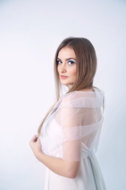 Kış Güzellik genç kadın portre