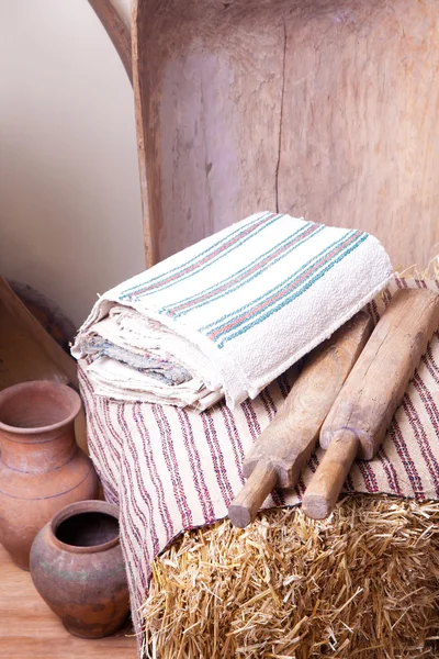 Oggetti per la casa e tessuti per la casa vintage — Foto Stock