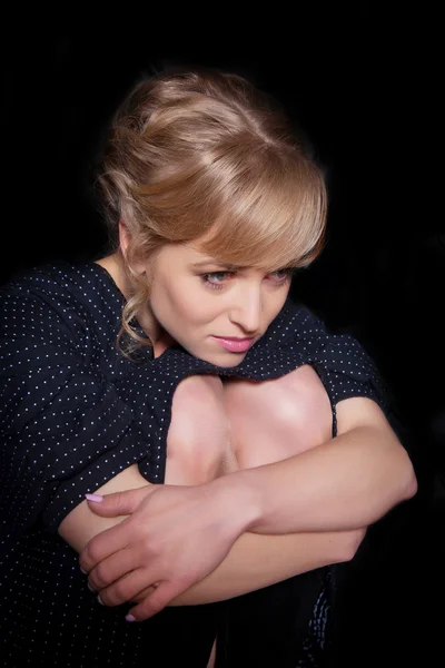 Retrato de mujer pensativa triste — Foto de Stock