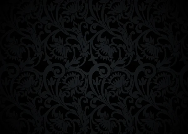 Çiçek ve bukleler ile siyah çiçek süsleme 