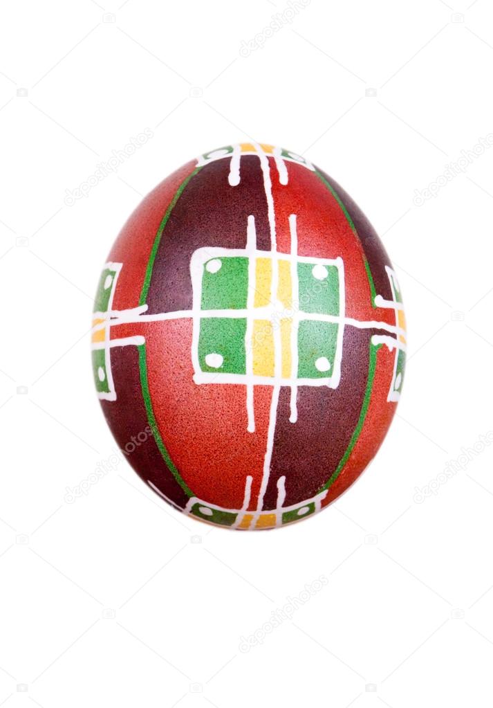 Easter egg painted in folk style