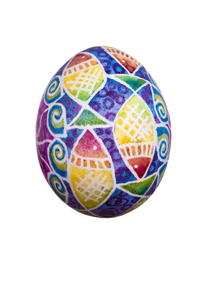 Uovo di Pasqua dipinto in stile folk — Foto Stock