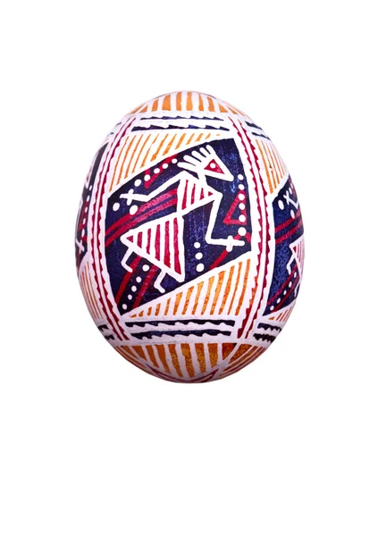Easter egg painted in folk style — Stock Photo, Image