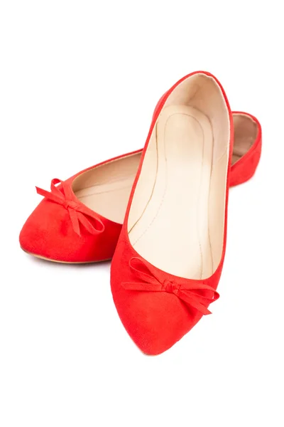 Pair of red female shoes, closeup — Stock Photo, Image