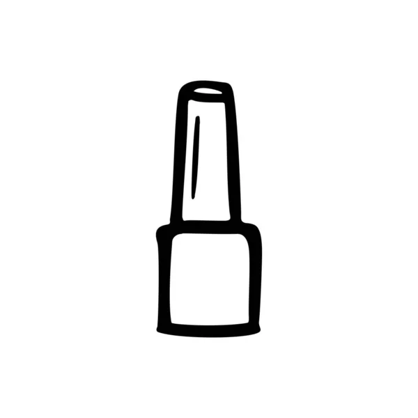 Βερνίκι νυχιών - ασπρόμαυρο σχέδιο χεριών, σιλουέτα. καλλυντικά — Διανυσματικό Αρχείο