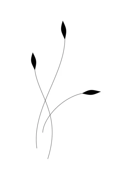 Ana hat vektör simgesini dallandır. İnce çizgi siyah dal simgesi, düz vektör basit element illüstrasyonu düzenlenebilir doğa kavramından beyaz arkaplanda izole edilmiş vuruş
