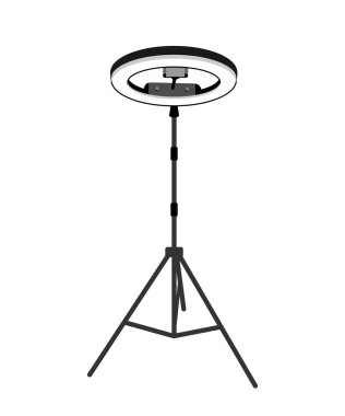 Stüdyo Fotoğraf Yüzüğü Işığı beyaz arkaplanda izole edildi