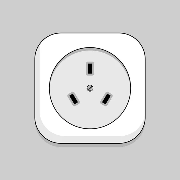 Socket - vector illustratie. stopcontact voor een elektrisch fornuis. — Stockvector