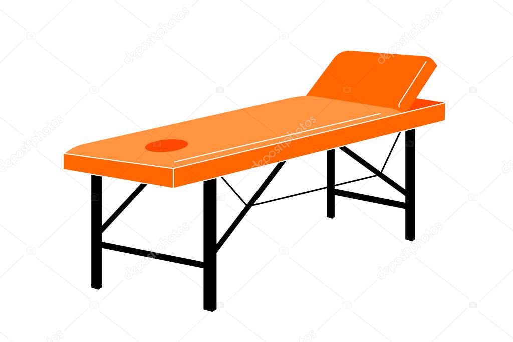 massage table. massage couch - illustration isolated on white background. furniture for beauty salon