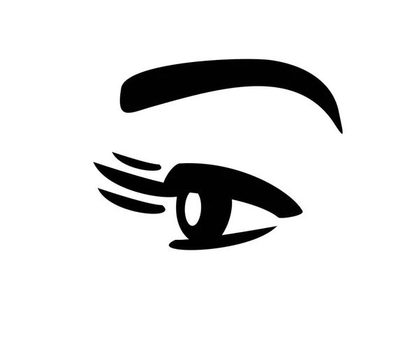 Cílios Logotipo Olho Tatuagem Sobrancelha Visão —  Vetores de Stock