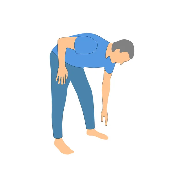 Adam öne eğildi. Eğilirken kişinin duruşu