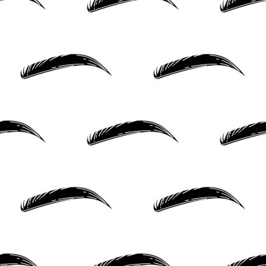 Silüet kaş dövmesi pürüzsüz desen