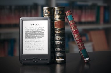 Kütüphane Danışma cihazda E-kitap okuyucu