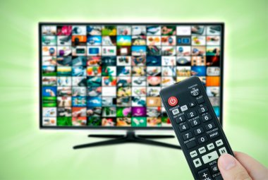 geniş ekran yüksek tanımlı tv ekranı ile video Galeri. Uzaktan 