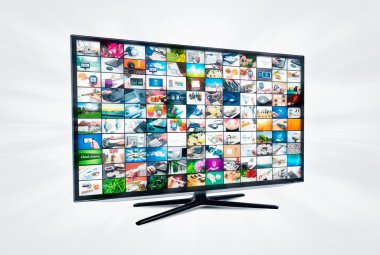 geniş ekran yüksek tanımlı tv ekranı ile video Galeri. televis