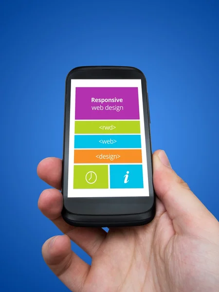 Diseño web sensible en tabletas móviles y dispositivos de teléfonos inteligentes — Foto de Stock