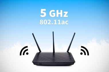 5ghz ile modern kablosuz wi-fi router ve 802.11ac yüksek s hızı