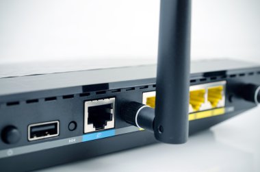 Modern kablosuz wi-fi yönlendirici yakın çekim