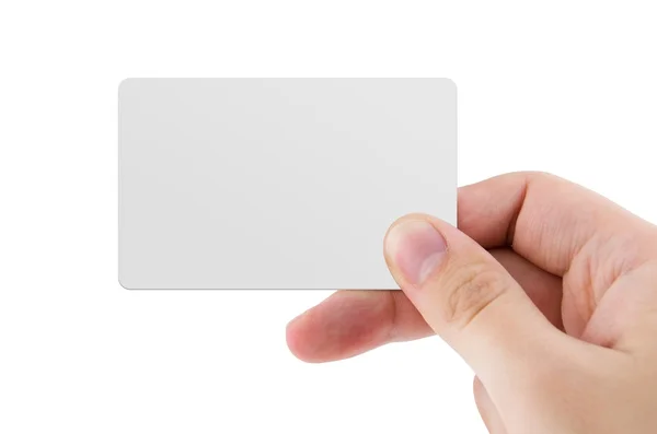 Blank credit card or business card isolated on white background — Stock Photo, Image