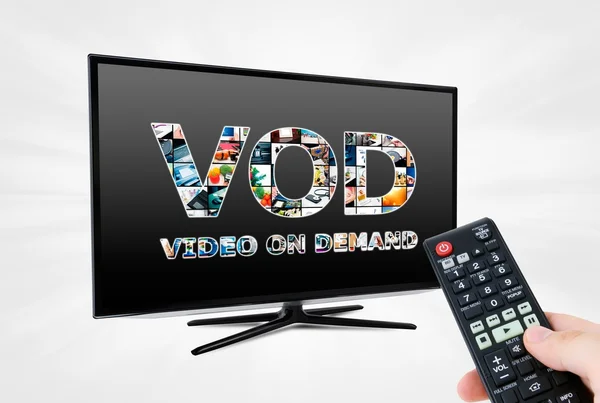 Video üstünde istek Vod hizmeti akıllı TV — Stok fotoğraf