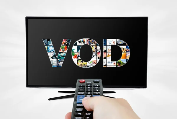 Video-on-Demand Vod-Service auf Smart-TV — Stockfoto