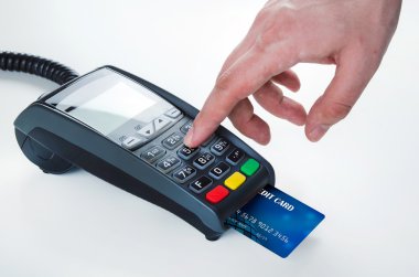 kredi kartı swipe Satılık terminal aracılığıyla ile el