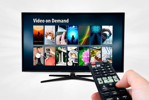 Video-on-Demand Vod-Service auf Smart-TV — Stockfoto