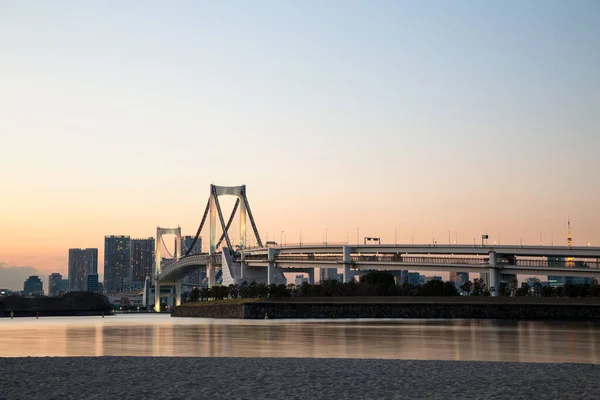 Odaiba Japón Ene 2016 Vista Del Puente Del Arco Iris — Foto de Stock