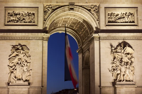 Triumfbågen i Charles de Gaulle square, Paris — Stockfoto