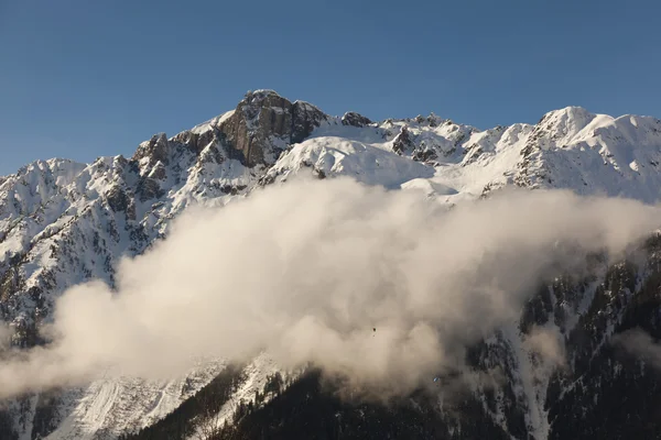 Aiguilles du Alpes från Mer de Glace, Chamonix, Savoie, Rhone-Alpes, Frankrike — Stockfoto