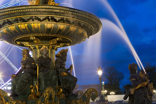 Fontaine des Mers, plac Concorde, Paryż, Ile de France, Francja — Zdjęcie stockowe