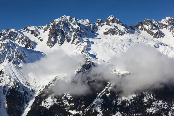 Aiguilles du Alpes från Mer de Glace — Stockfoto