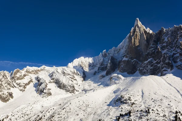 Fabuilles du Fabes from the Mer de Glace, Chamonix, Savoie, Rhone-Fabes, France — стоковое фото