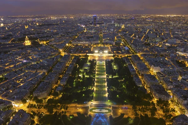 Nightfall in Paris, Ile-de-France, France — Stock Photo, Image