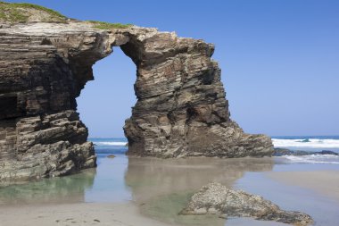 Beach of the cathedrals, Ribadeo, Lugo, Galicia, Spain clipart
