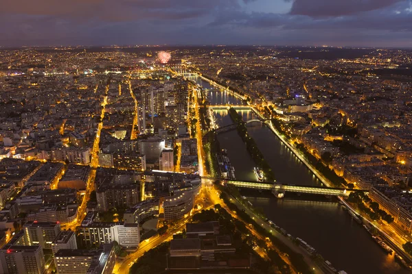 Nightfall in Parijs, Ile-de-France, Frankrijk — Stockfoto
