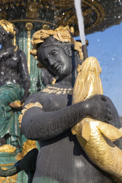 Fountain des Mers, Concorde square, Paris, Ile de France, France — Stock Photo, Image