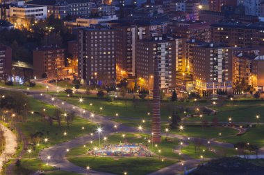 Etxebarria park, Bilbao, Bizkaia, Bask Cou gece