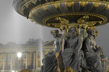 Fontaine des fleuves, Plaza de la concorde, paris, ile de france, fra