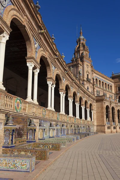 Plaza de España construida para la Exposición Iberoamericana de 1929, Se — Foto de Stock